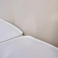 Polsterbett Kate Stoff Hot Madison 072 Beige Creme Füße Chrom mit Matratzen