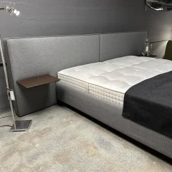 Polsterbett Paio Stoff Mirage Graublau Mit Matratzen Und Motorischer Verstellung