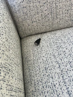 Polstereckgruppe Vitis CL280 Stoff Ancona Sky Grau Blau Fuß Schwarz Inklusive Motorischer Relaxfunktion