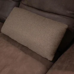 Polsterelementgruppe 2 5 2 Leder A India Schoko Braun Holzrahmen Wildeiche Massiv Metallfuß Aluminium Matt Satiniert Mit Kissen