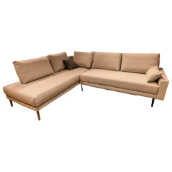 Polstergarnitur 170 Bezug Stoff 4020 Silbergrau Stahlfuß Schwarz Inklusive 2 Kissen