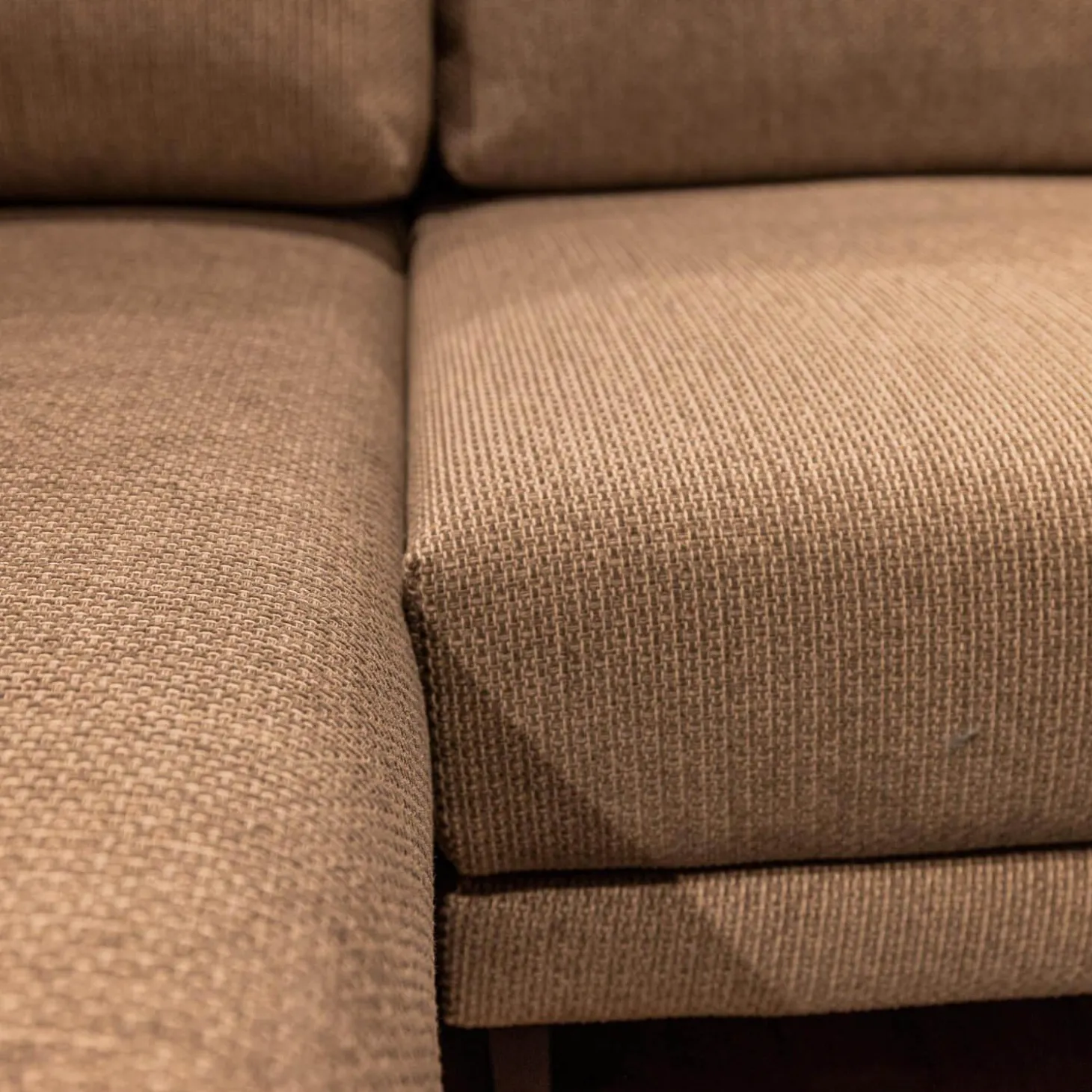 Polstergarnitur 170 Bezug Stoff 4020 Silbergrau Stahlfuß Schwarz Inklusive 2 Kissen