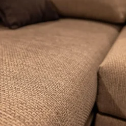 Polstergarnitur 170 Bezug Stoff 4020 Silbergrau Stahlfuß Schwarz Inklusive 2 Kissen