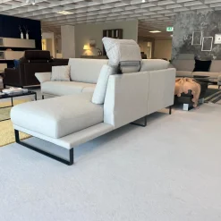 Polstergarnitur 009 Cara Stoff 20 162 Steingrau Grau Kufe Stahl Schwarz Inklusive Kissen