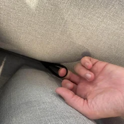 Polstergarnitur 009 Cara Stoff 20 162 Steingrau Grau Kufe Stahl Schwarz Inklusive Kissen