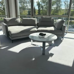 Polstergarnitur 333 Jola Stoff 26 202 Grau Weiß Gussfuß Aluminium Verkehrsschwarz Schwarz Matt Pulverbeschichtet