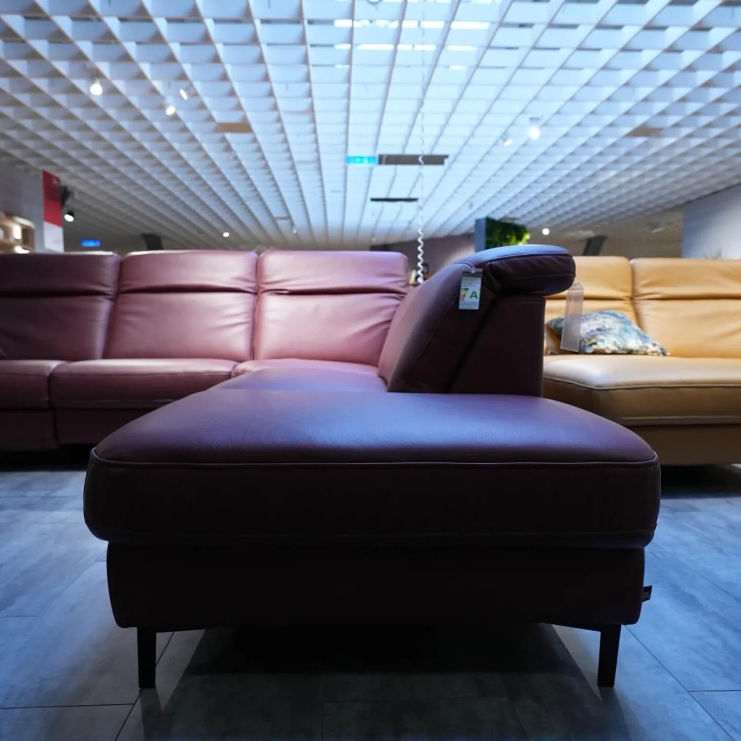 Polstergarnitur 4054 Leder 60 Rodeo Barolo Fuß Metall Schwarz