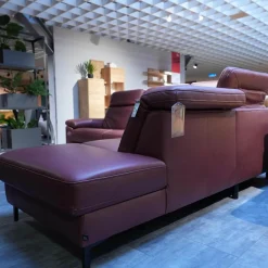 Polstergarnitur 4054 Leder 60 Rodeo Barolo Fuß Metall Schwarz