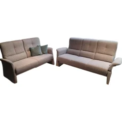 Polstergarnitur 6001 Select Stoff Bodyflux Aqua Braun Grau Gestell Mit Stoff Bezogen Mit Kunststoffgleitern