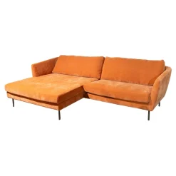 Polstergarnitur Betty MS 1010 Stoff Wildflower 7 Pail Rust Orange Fuß 177 Metall Grau