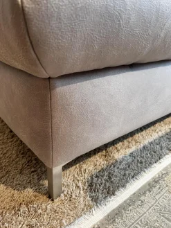 Polstergarnitur Cornella Style Stoff Bulus FB32 Silber Grau Fuß Metall Inklusive Kissen