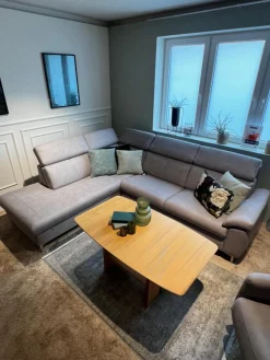 Polstergarnitur Cornella Style Stoff Bulus FB32 Silber Grau Fuß Metall Inklusive Kissen