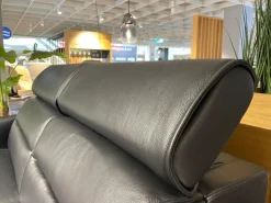 Polstergarnitur Emily V2 R Leder Cori 19 Black Schwarz Kufen Verchromt