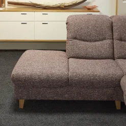 Polstergarnitur Gavi Bezug Stoff Toronto 7 Brombeer Füße Eiche Inklusive Wall-Away Funktion Motorisch