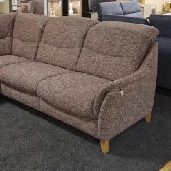 Polstergarnitur Gavi Bezug Stoff Toronto 7 Brombeer Füße Eiche Inklusive Wall-Away Funktion Motorisch