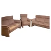 Polstergarnitur Gomera Stoff 89804 Gr. D Fuß Chromgleiter Matt Mit 2 Sofas Und 1 Sessel