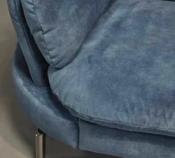 Polstergarnitur Kami Stoff 0735-51 Petrol Füße Anthrazit Verchromt 2 Sofas