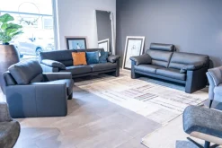 Polstergarnitur Leder 43 059 Braun Inklusive Kopfstütze 2 Sofas 1 Sessel