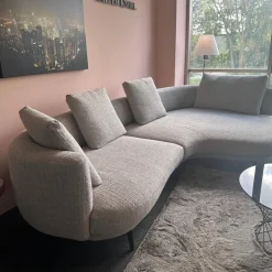 Polstergarnitur Maaru Stoff Namib 7920 Moon Grau Gestell Aluminium Bronze Matt Pulverbeschichtet Mit Kissen