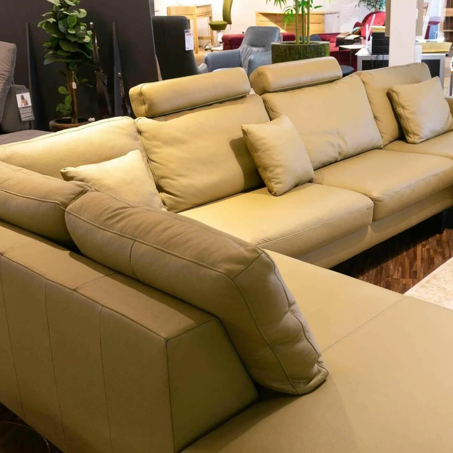 Polstergarnitur SW Timeless Dickleder Torero Oliv