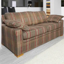 Polstergarnitur Trento 2er-Set Bezug 226/50 KO Fuß Buche Kirschbaumfarbig