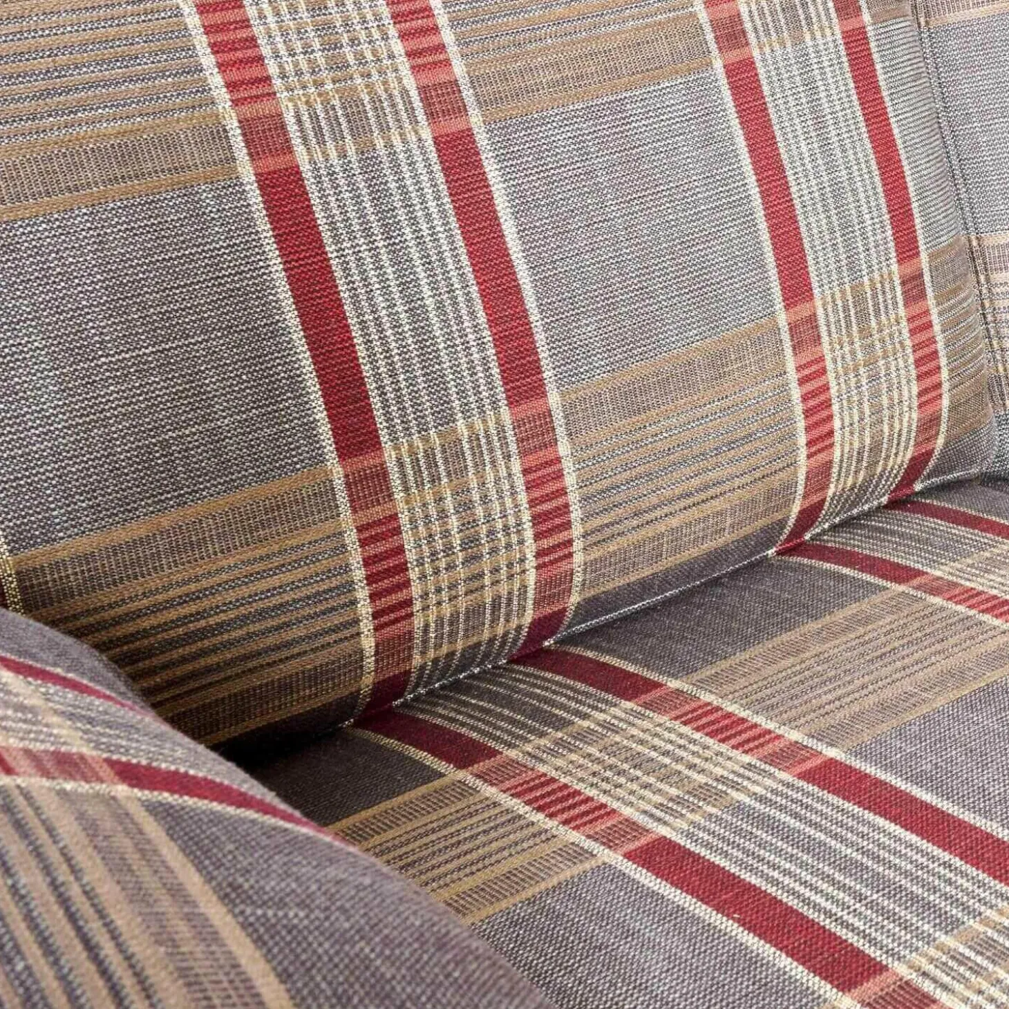 Polstergarnitur Trento 2er-Set Bezug 226/50 KO Fuß Buche Kirschbaumfarbig