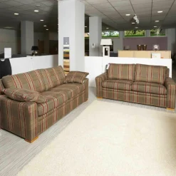 Polstergarnitur Trento 2er-Set Bezug 226/50 KO Fuß Buche Kirschbaumfarbig