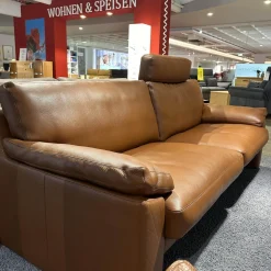 Polstergarnitur XC Leder N Tabac Nature 850 Braun mit Kopfstütze