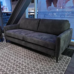 Polstergruppe 22850 Alexx Stoff V5295 Anthracite SK40 Grau Füße Metall Lackiert Schwarz Ohne Kopfstütze