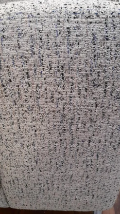 Polstergruppe 79053 Bezug Stoff 1211 12 Grau Creme Fuß Metall Alu Poliert