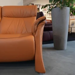 Polstergruppe 4895 Caprice Leder 24 Longlife Camel Braun Füße Schwarz