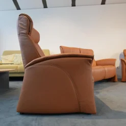 Polstergruppe 4895 Caprice Leder 24 Longlife Camel Braun Füße Schwarz