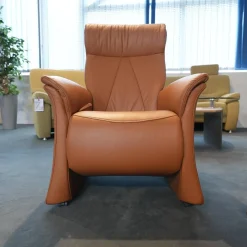 Polstergruppe 4895 Caprice Leder 24 Longlife Camel Braun Füße Schwarz