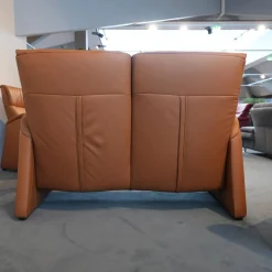 Polstergruppe 4895 Caprice Leder 24 Longlife Camel Braun Füße Schwarz