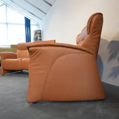 Polstergruppe 4895 Caprice Leder 24 Longlife Camel Braun Füße Schwarz