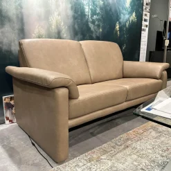 Polstergruppe 24965 Lucca Bezug Leder Z7549 Sand Beige Hohe Ausführung Ohne Tisch