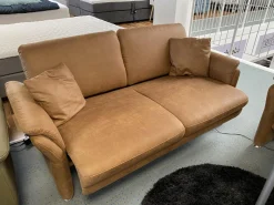 Polstergruppe 81056 Stoff Gringo 09 Cognac Braun Füße Metall Chrom Inklusive Sessel Und Elektrische Funktionen