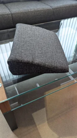 Polstergruppe Arnheim Stoff Grit 5407 121 Anthrazit 3-2-1 Mit Keillkissen