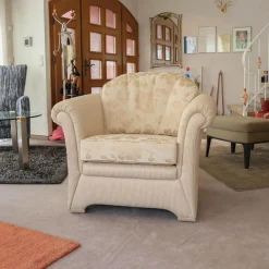 Polstergruppe Cavalli Stoff Sanderson A Beige Füße Massivholz