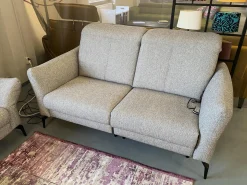 Polstergruppe Chiemsee Stoff Camo Granit Grau Fuß Metall Schwarz Mit Elektrischer Sitztiefenverstellung Und Relaxfunktion