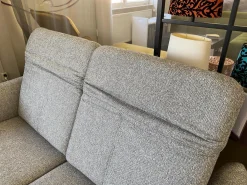 Polstergruppe Chiemsee Stoff Camo Granit Grau Fuß Metall Schwarz Mit Elektrischer Sitztiefenverstellung Und Relaxfunktion