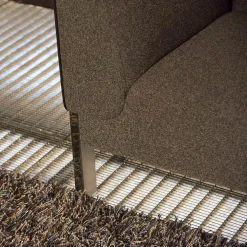 Polstergruppe Lobby Stoff 9400 Clip Grau Naht Keder 80293 Rio Anthrazit Füße Vierkant Chrom