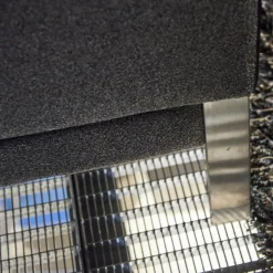 Polstergruppe Lobby Stoff 9400 Clip Grau Naht Keder 80293 Rio Anthrazit Füße Vierkant Chrom