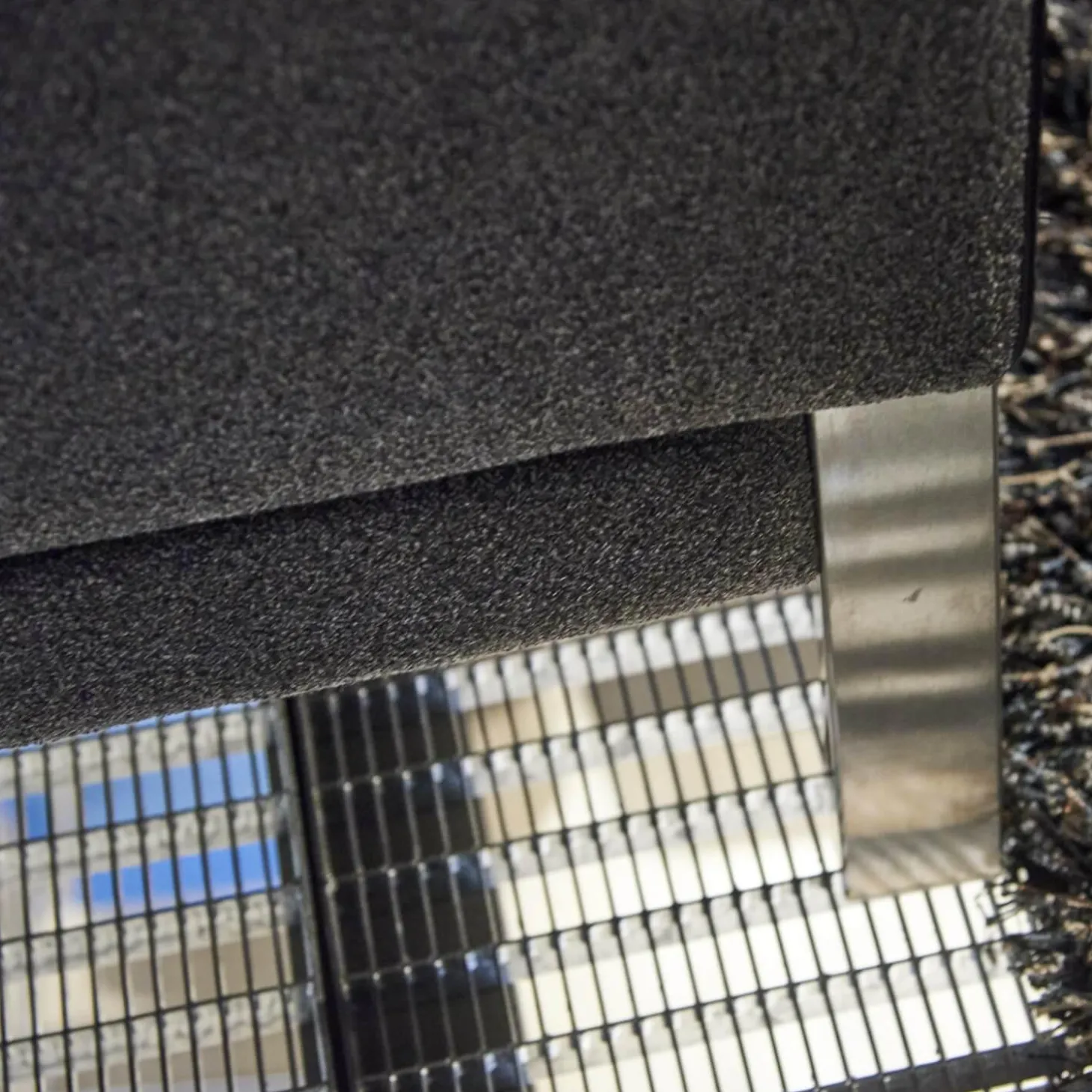 Polstergruppe Lobby Stoff 9400 Clip Grau Naht Keder 80293 Rio Anthrazit Füße Vierkant Chrom