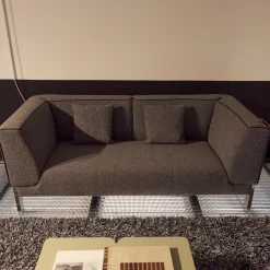 Polstergruppe Lobby Stoff 9400 Clip Grau Naht Keder 80293 Rio Anthrazit Füße Vierkant Chrom