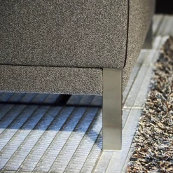 Polstergruppe Lobby Stoff 9400 Clip Grau Naht Keder 80293 Rio Anthrazit Füße Vierkant Chrom