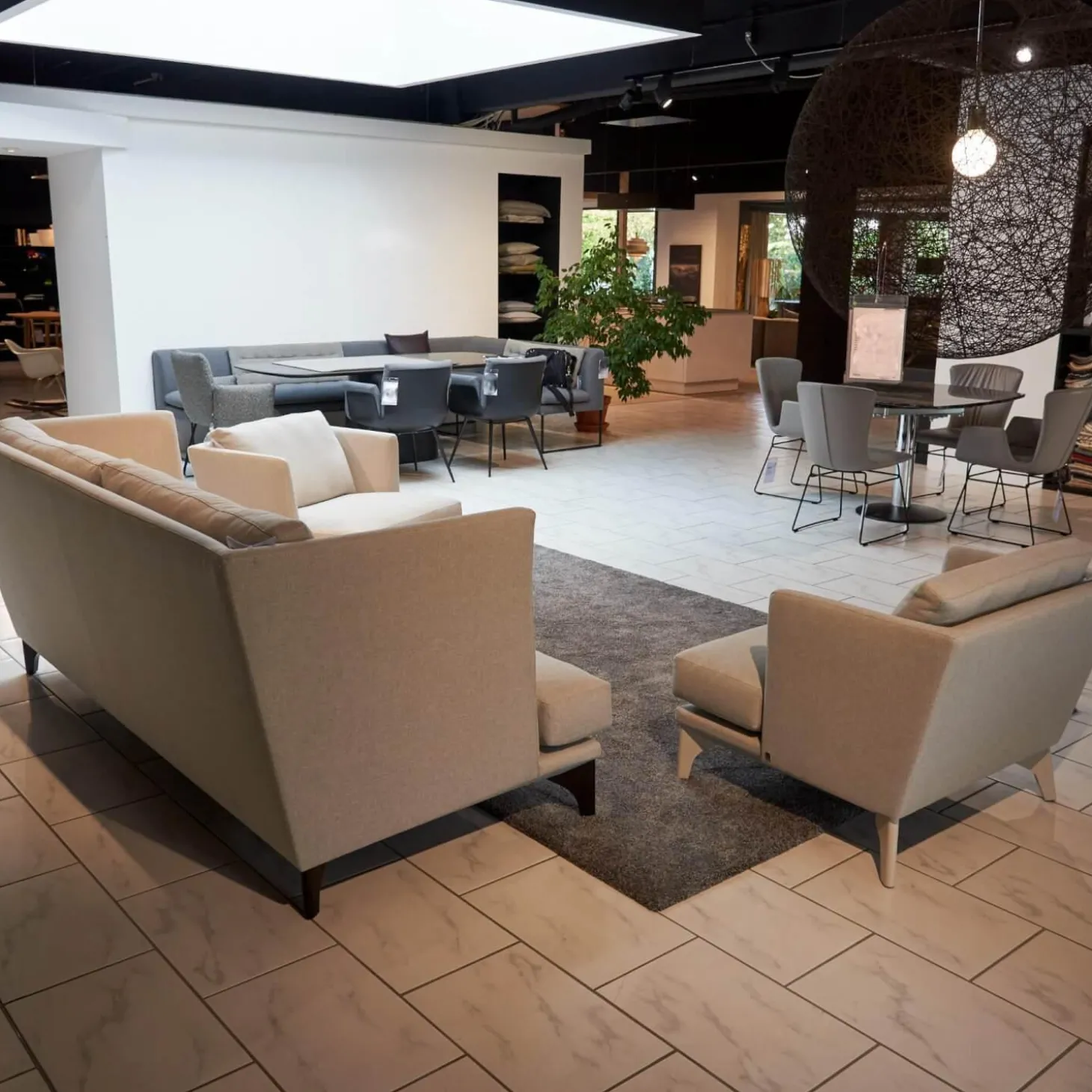 Polstergruppe Mit Sofa Und 2 Sesseln Polo Stoff Grau Gestell Esche Wengefarbig