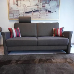 Polstergruppe York 520 Sofa 2,5 Sitzig, Sessel, Funktionssessel Stoff Bezug Dunkelbraun Melliert 455 080 Funktionssessel Manuell Stufenlos Verstellbar