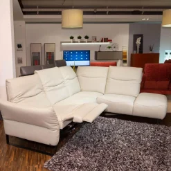 Polsterkombi CR Victoria Leder WM Light Grey Fuß MR2 Schwarz