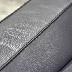 Polstermöbel WK 530 Gracella Leder Cougar Farbe 10 Schwarz Metallfuß Matt Anthrazit Lackiert